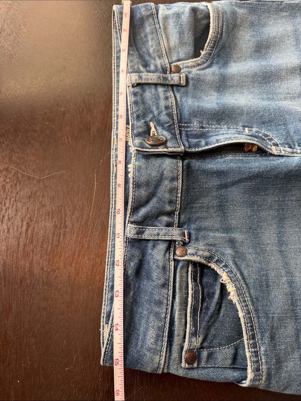 Wrangler Women's Medium Blue Boot Cut Jeans with Leather Logo Patch 28x30 - Picture 6 of 7